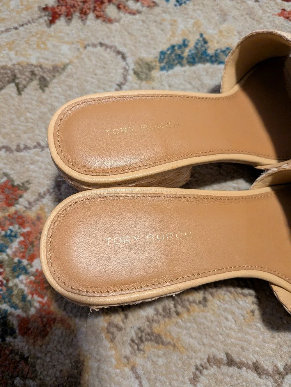 Tory Burch Everly Raffia Block Sandal